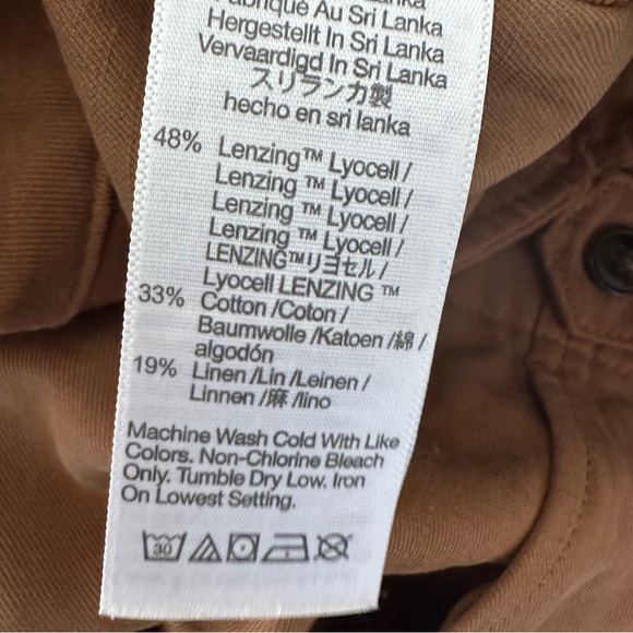 Madewell BR5188 Brown Trouser Wide Leg Pants Linen blend ladies 12 NWT - Picture 9 of 10